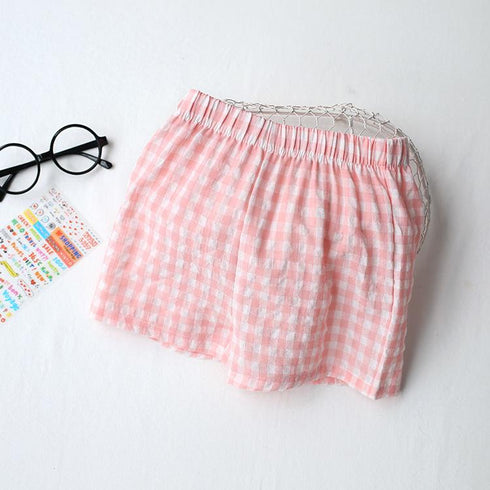 Summer Plaid Beach Pants